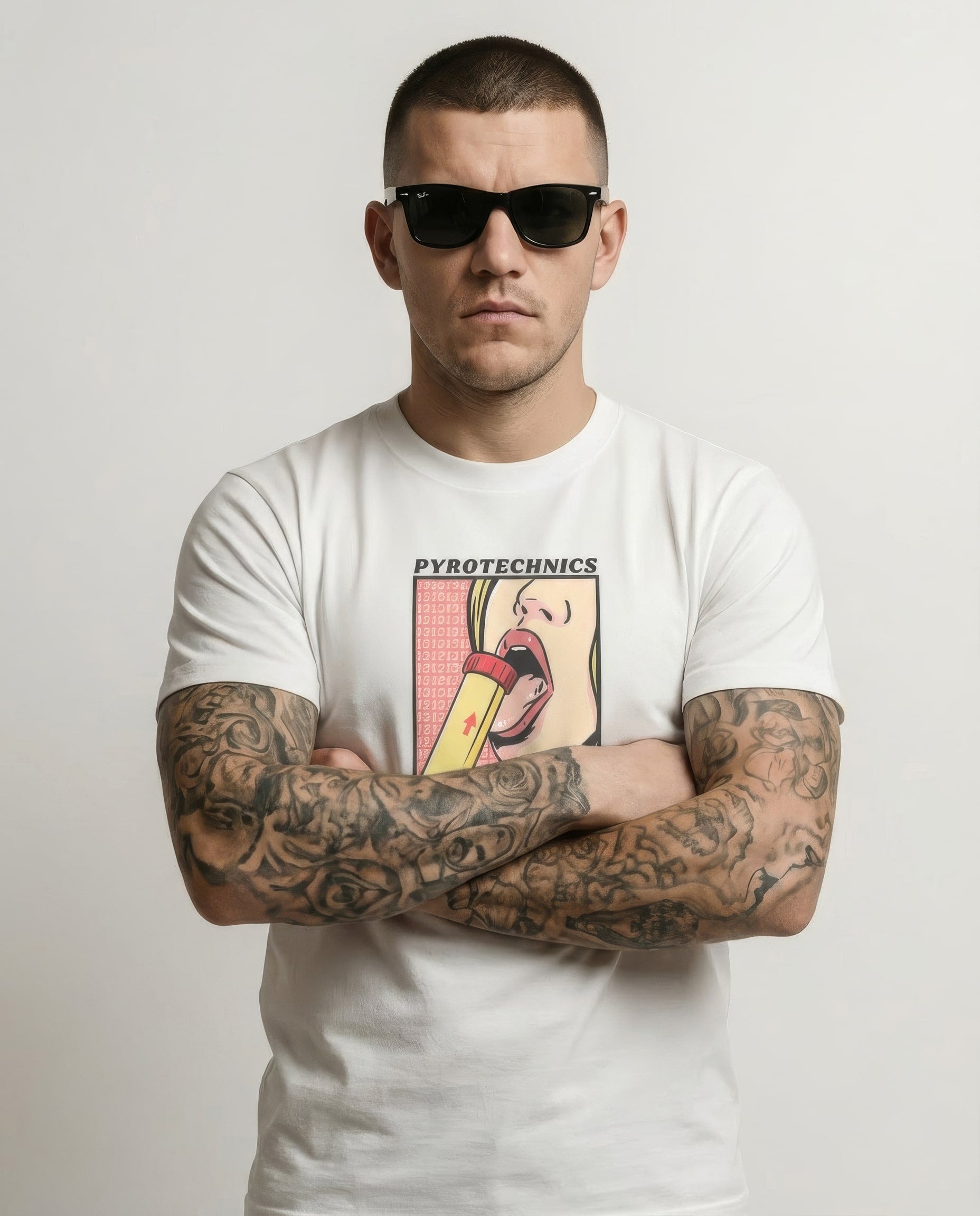 PYROTECHNICS - NOT A CRIME! T-SHIRT WHITE