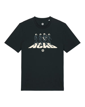 Black t-shirt with a ACAB ULTRAS graphic design on a white background