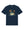 Navy blue ULTRAS t-shirt with colorful away days graphic design on a white background
