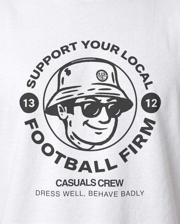 Black Football Firm T-Shirt White