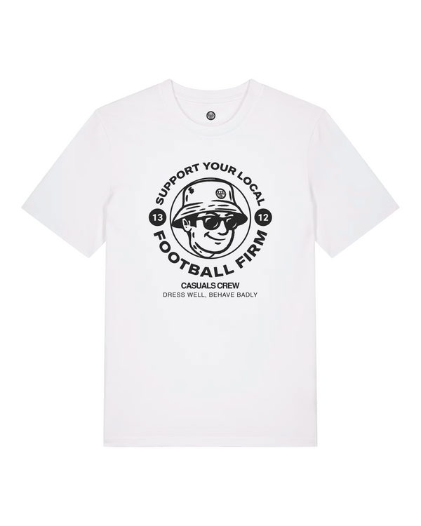 Black Football Firm T-Shirt White