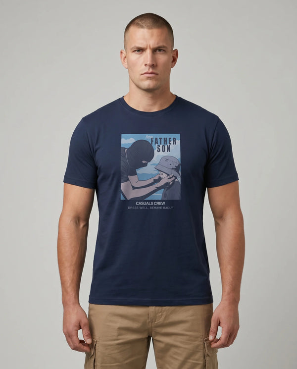 Father To Son T-Shirt Navy