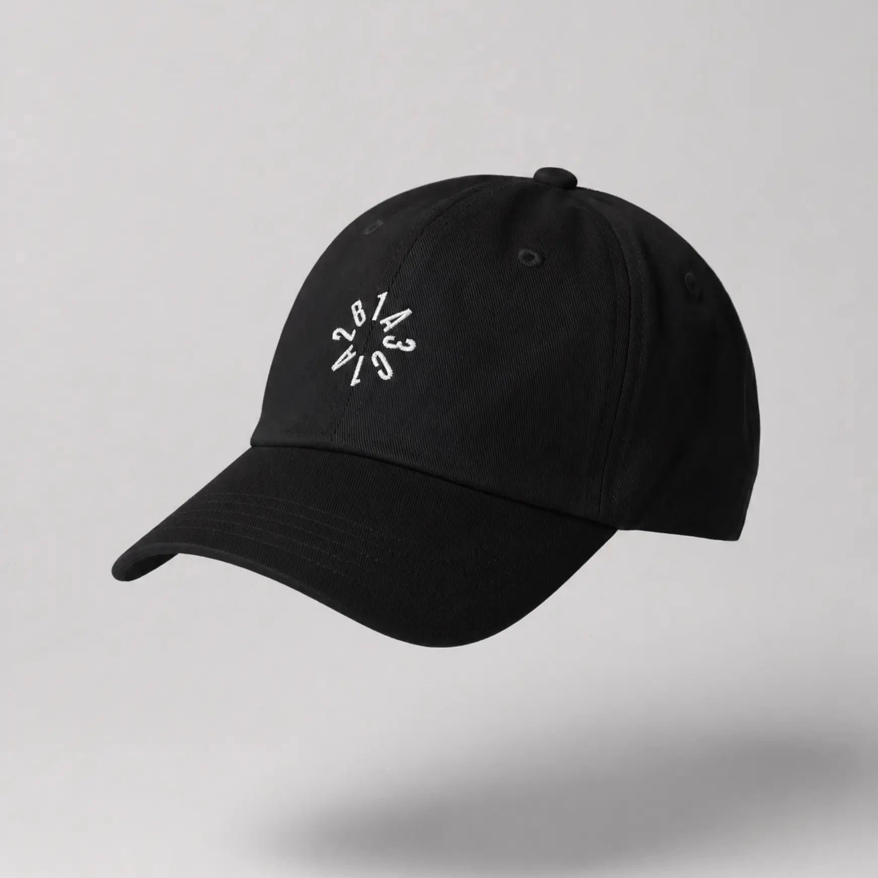 Black Ultras casuals cap with a white 1312 acab on a gray background