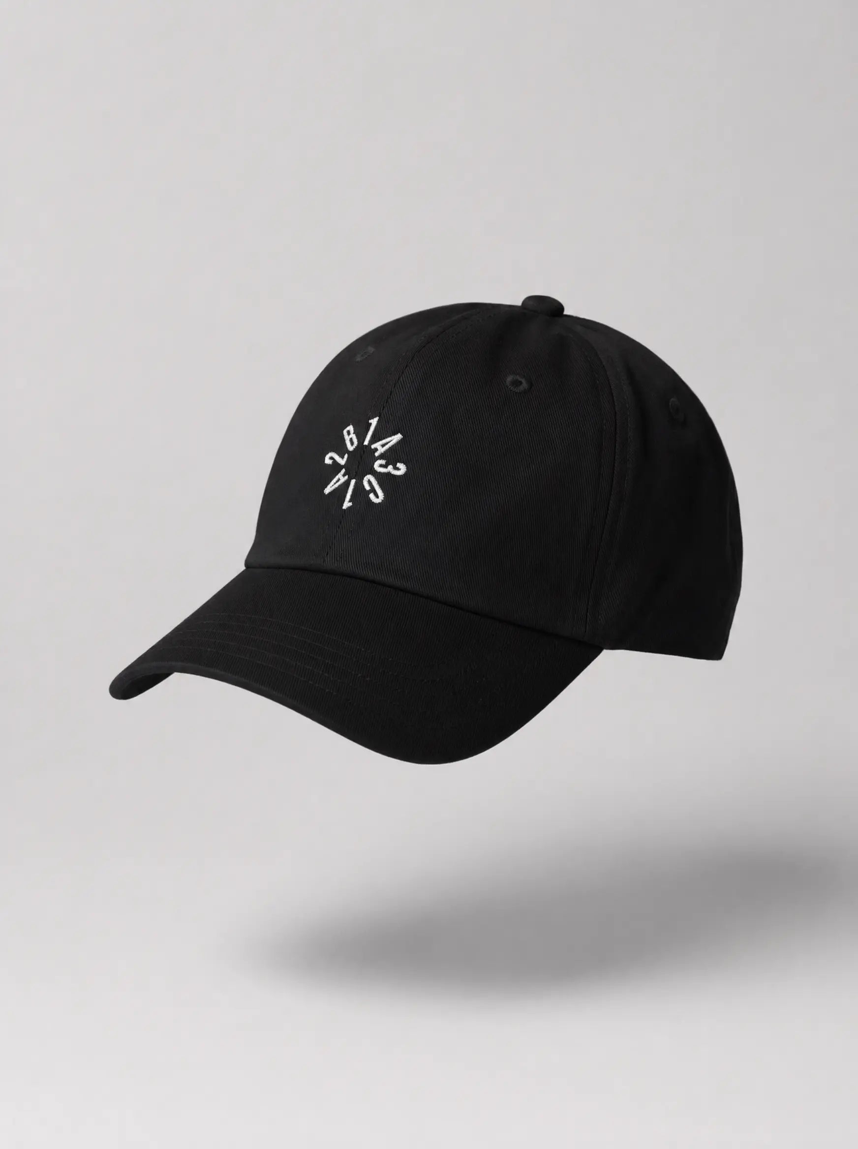 Black Ultras casuals cap with a white 1312 acab on a gray background