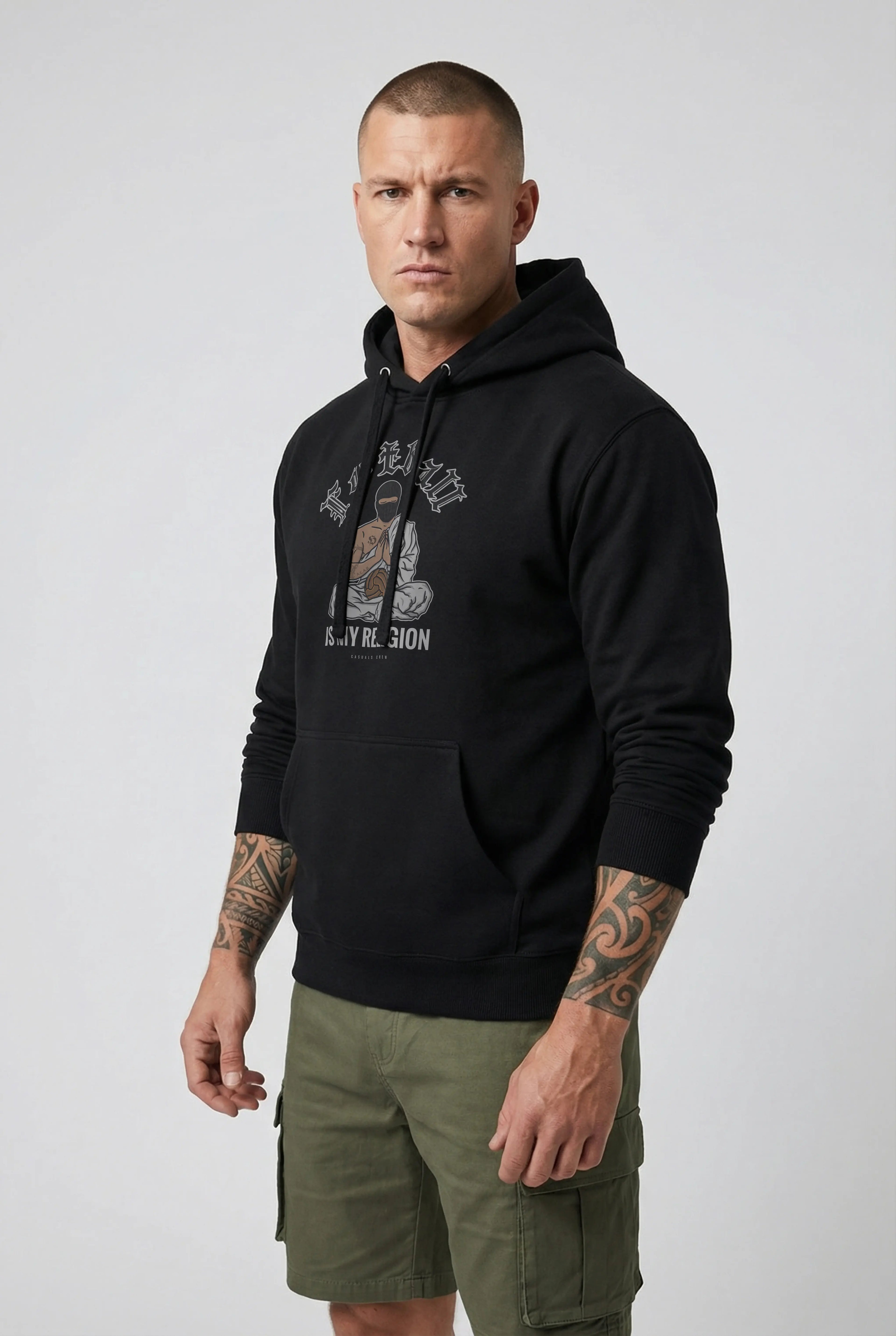 FOOTBALL IS MY RELIGION HOODIE BLACK