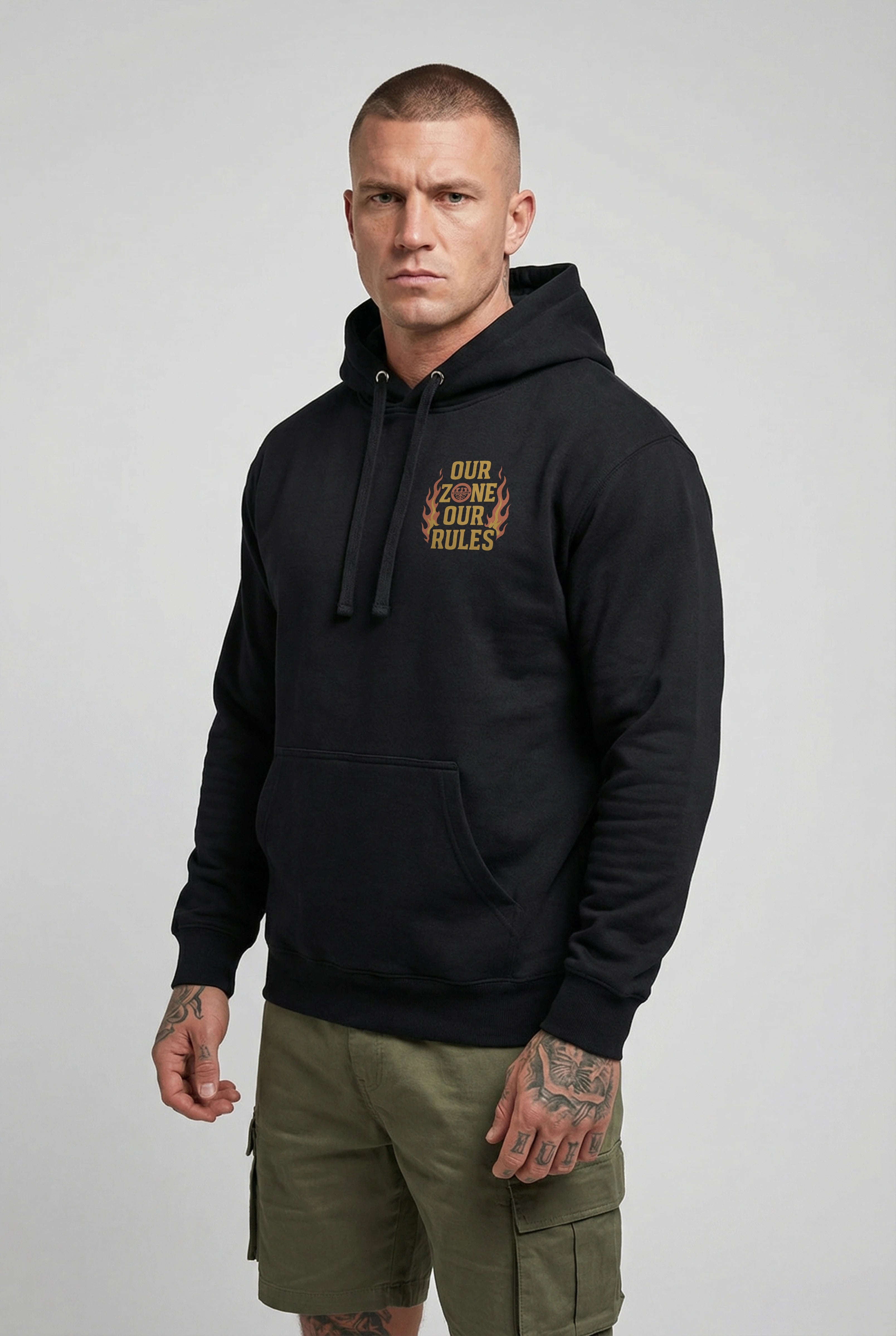 Our Zone Our Rules Hoodie Black