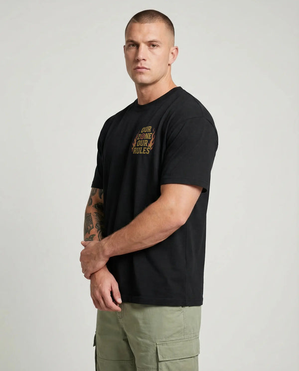 Our Zone Our Rules T-Shirt Black