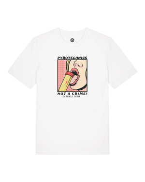 White ultras t-shirt with a 1312 euro is not a crime graphic design and text on a white background