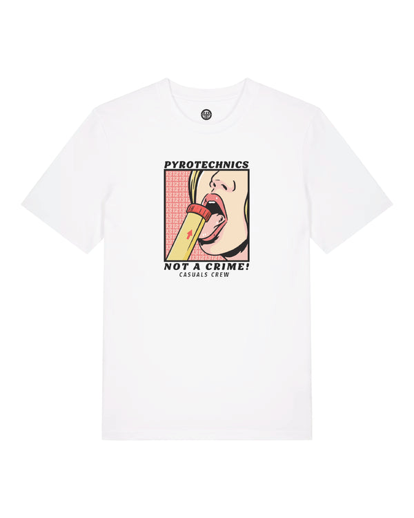 White ultras t-shirt with a 1312 euro is not a crime graphic design and text on a white background