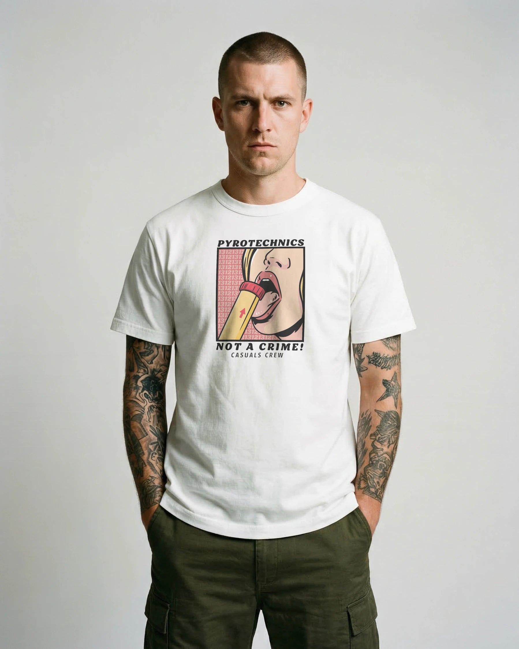 Pyrotechnics - Not A Crime! T-Shirt White