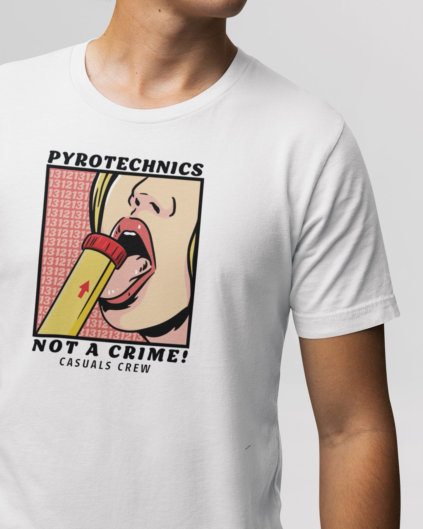 PYROTECHNICS NOT A CRIME T-SHIRT WHITE