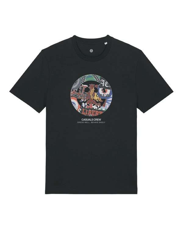 Sticker Wall Casuals Crew T-Shirt Black