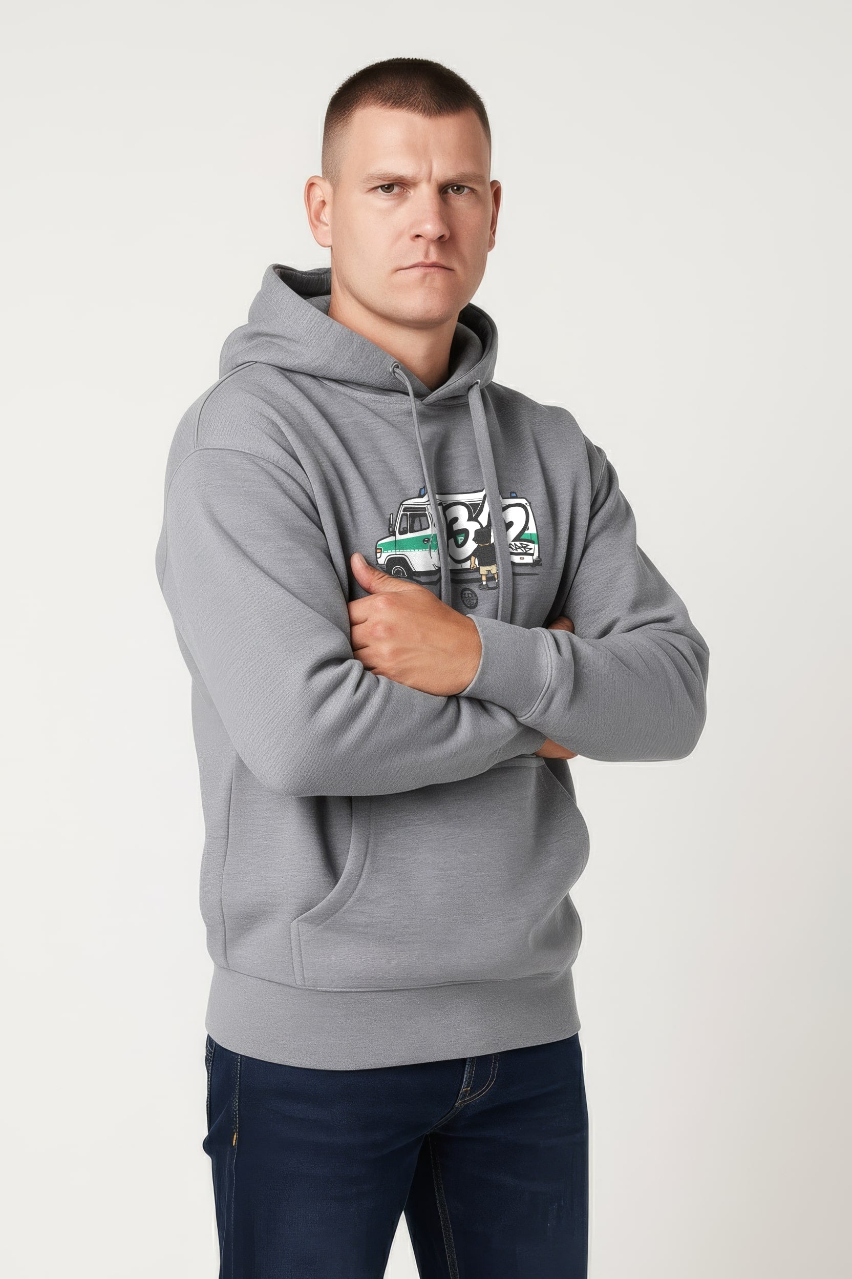 1312 Van Hoodie Heather Grey