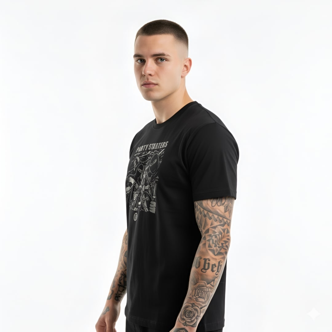 PARTY STARTERS T-SHIRT BLACK
