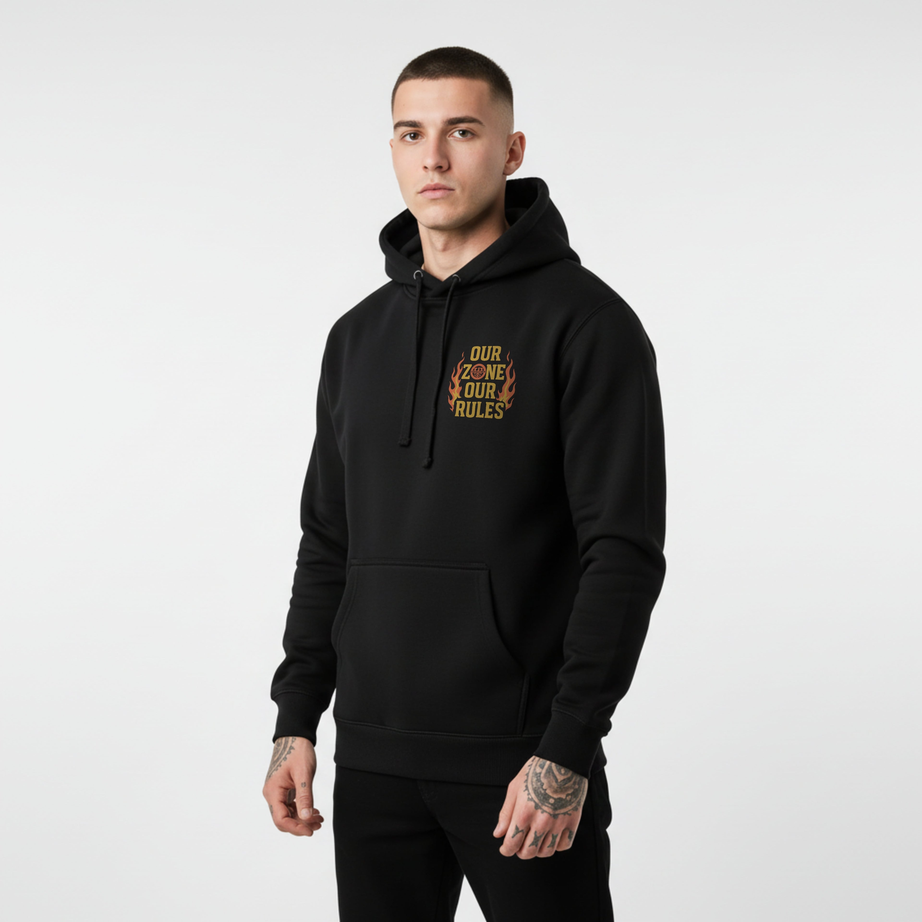Our Zone Our Rules Hoodie Black