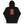 A black hoodie with a front pouch pocket and a 3-panel hood. It features a red graphic on the front with the text 'BREAK CLEAN' and the band name 'CREW CUT'.
