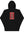 A black hoodie with a front pouch pocket and a 3-panel hood. It features a red graphic on the front with the text 'BREAK CLEAN' and the band name 'CREW CUT'.