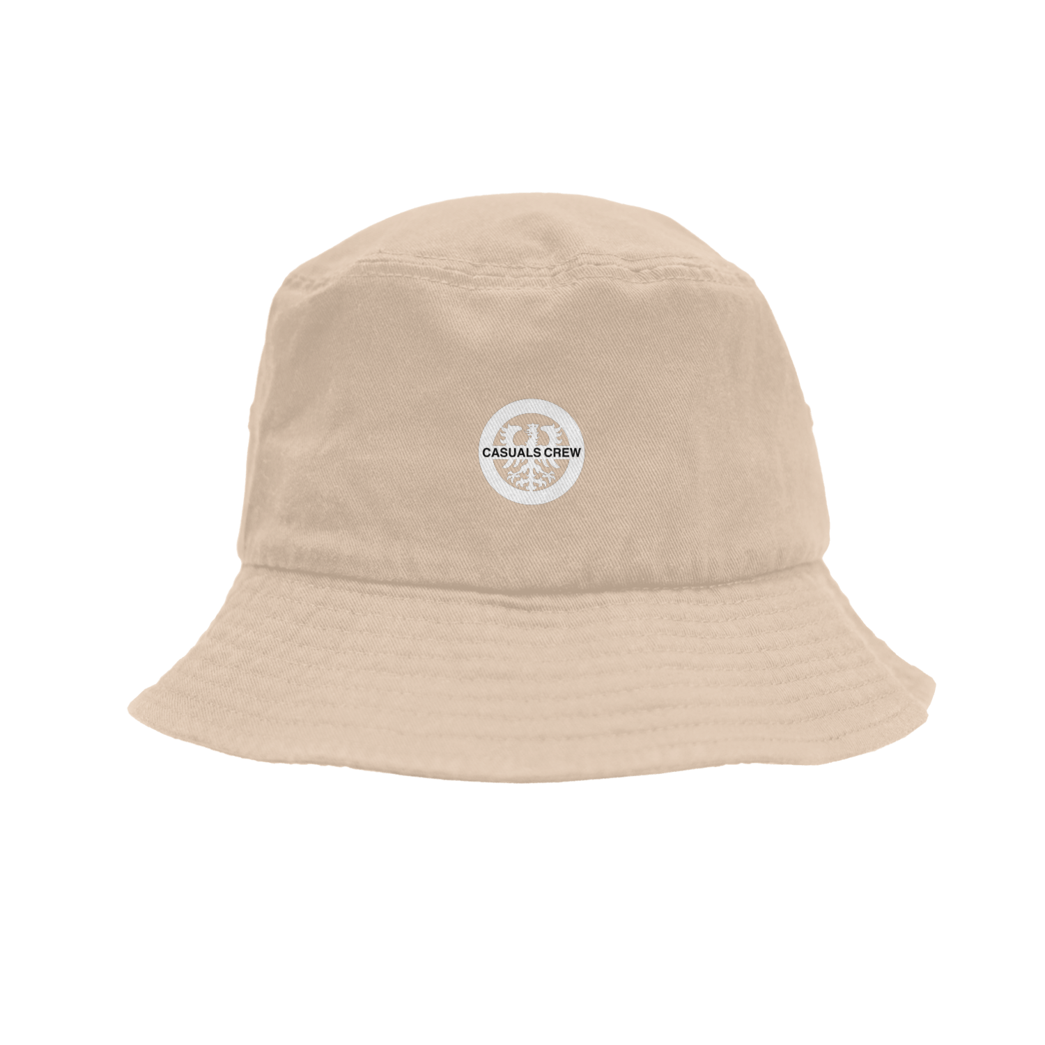 Embroidery Casuals Crew Bucket Hat Stone - Casuals Crew