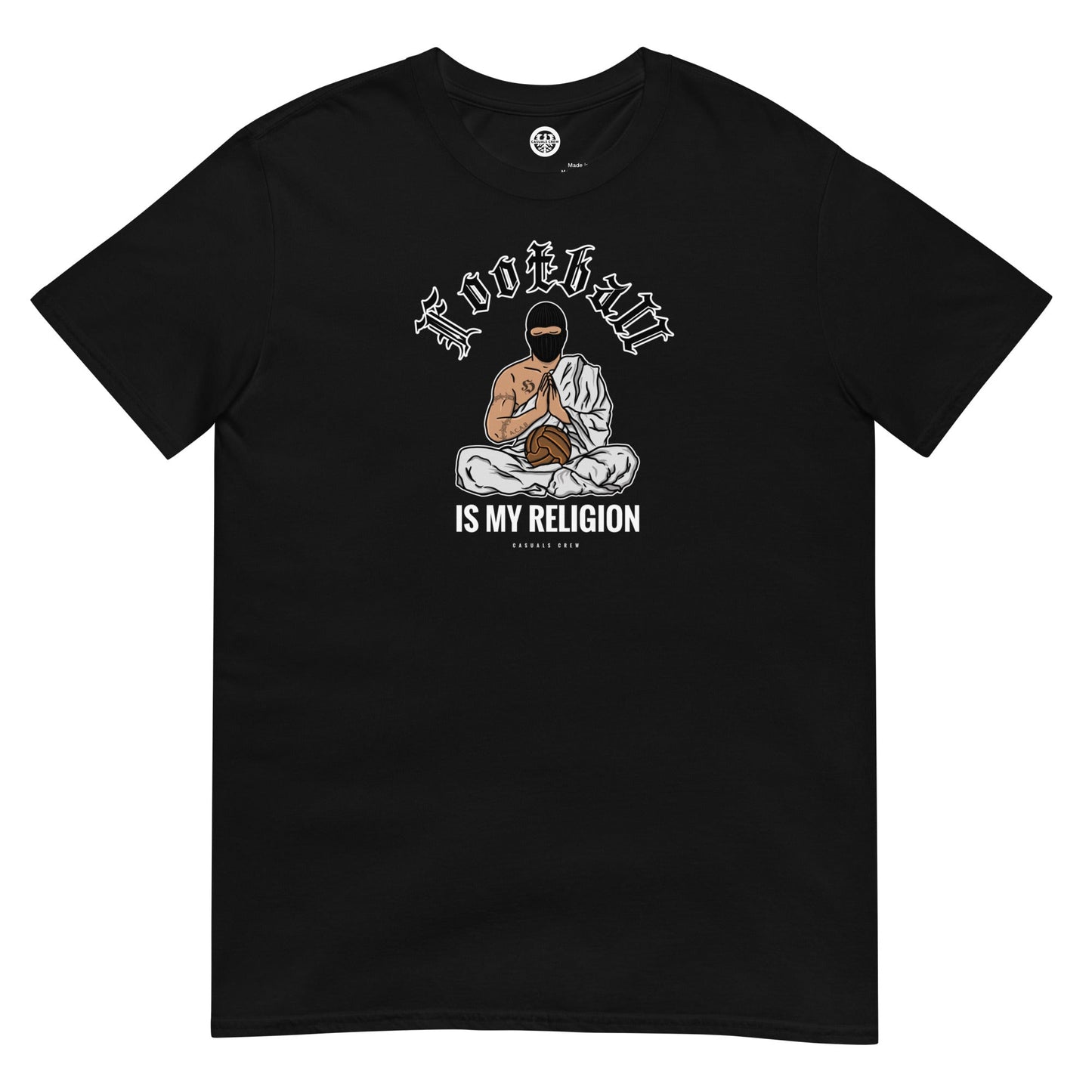 FOOTBALL IS MY RELIGION T-SHIRT BLACK