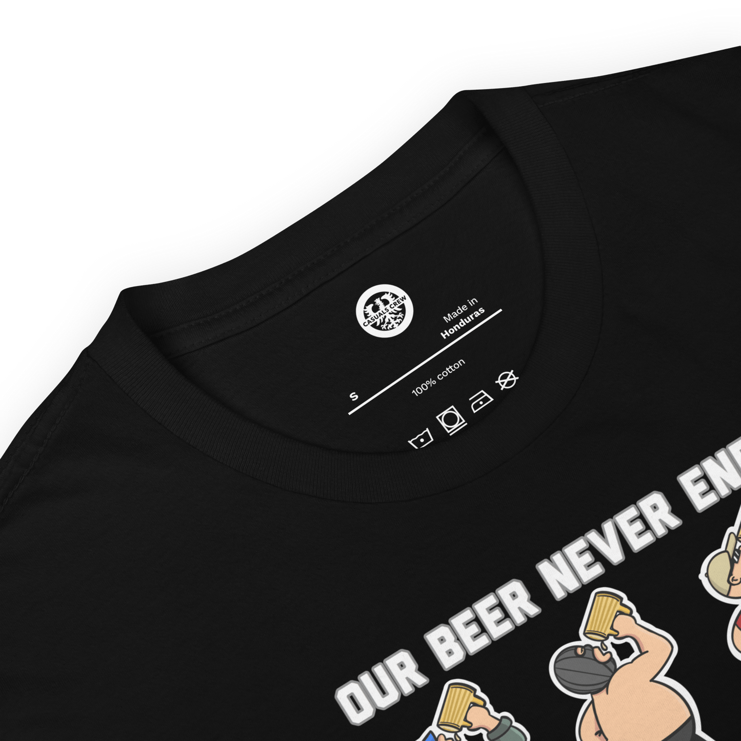 OUR BEER NEVER ENDS T-SHIRT BLACK