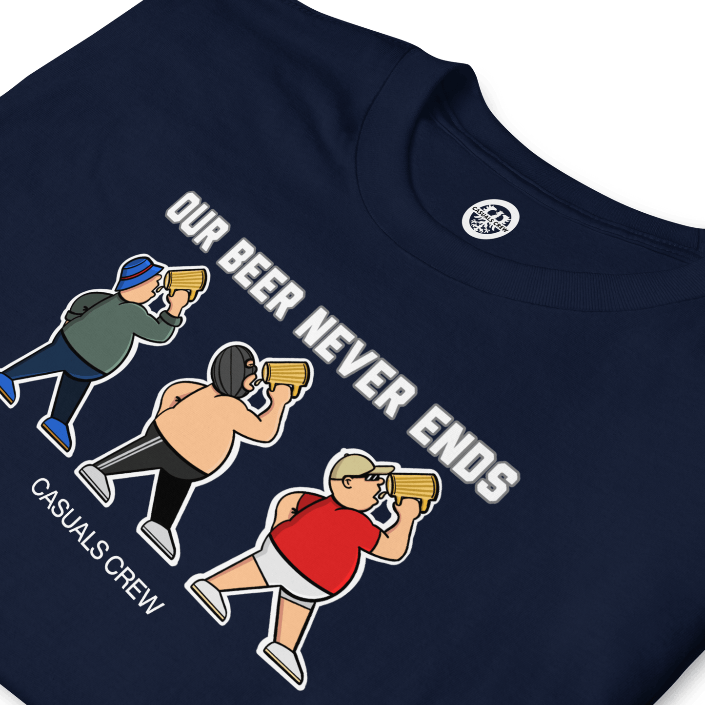 OUR BEER NEVER ENDS T-SHIRT NAVY