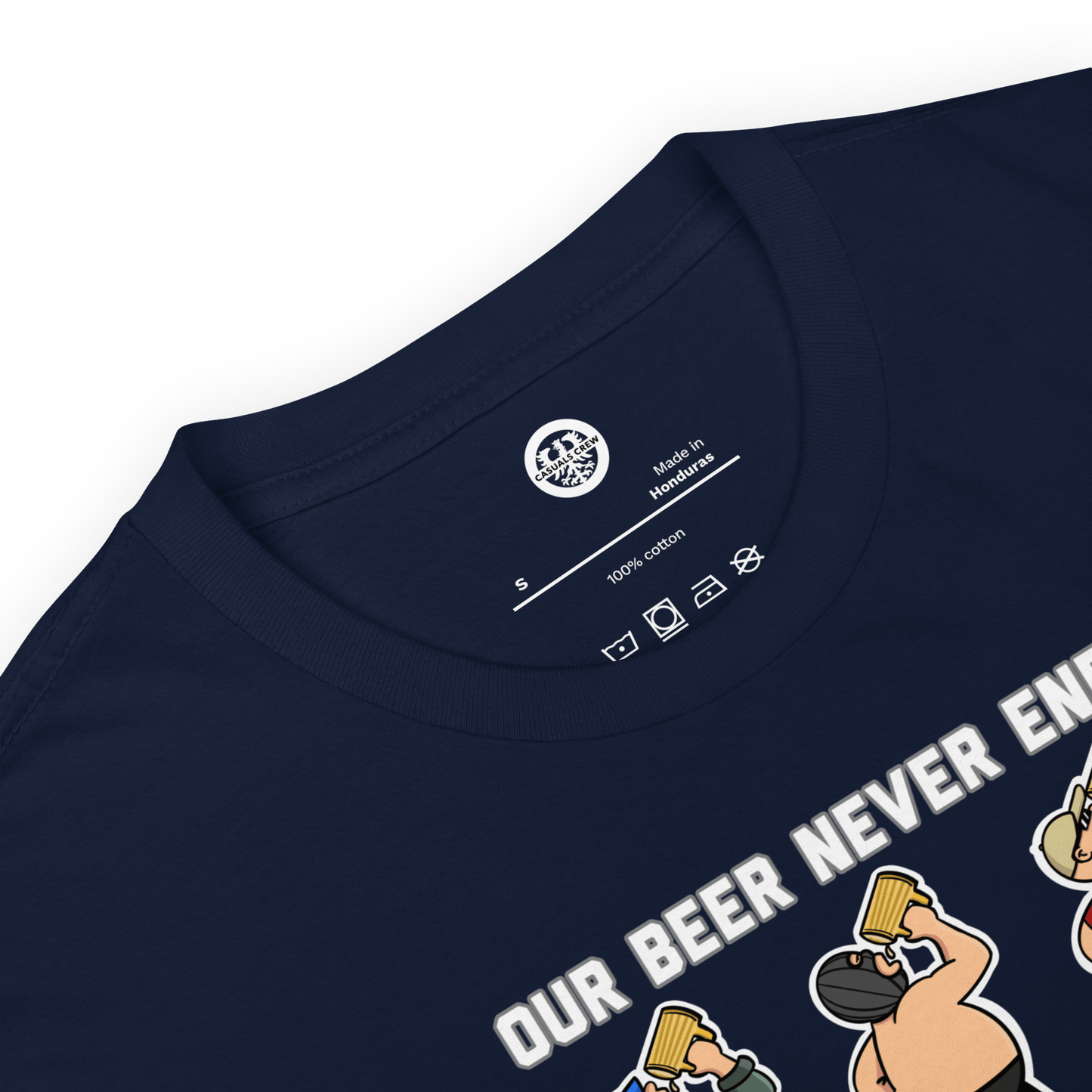 OUR BEER NEVER ENDS T-SHIRT NAVY