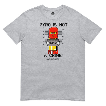 PYRO IS NOT A CRIME T-SHIRT SPORT GREY